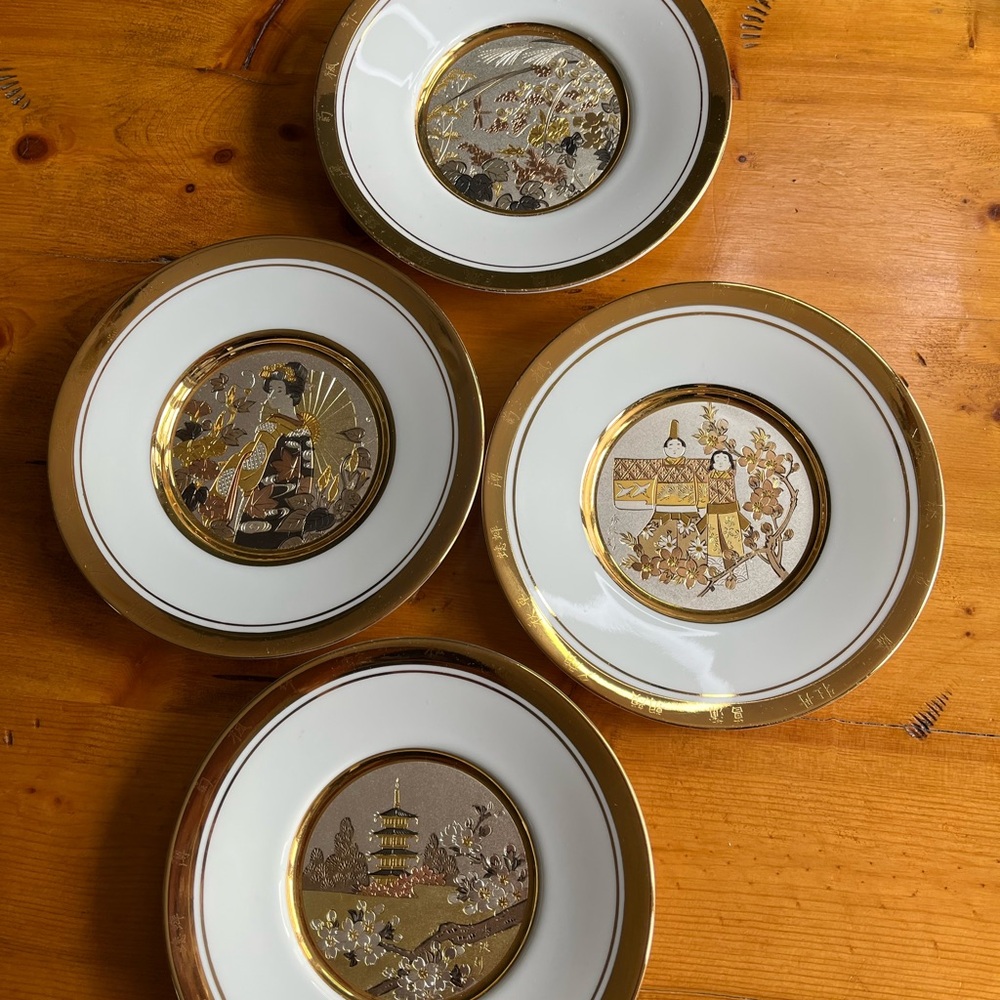 Hamilton collection Japanese chokin Plates
